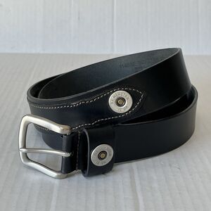VTG Black Genuine Leather Belt Remington 12 Gauge Shotgun Shell Mens Sz 2X 46-48